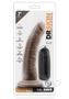 Dr. Skin Silver Collection Dr. Dave Vibrating Dildo With Suction Cup 7in - Chocolate