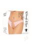 Barely Bare Lace Edge Open Panty - Plus Size - Peach