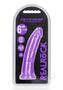 Realrock Slim Glow In The Dark Dildo With Suction Cup 6in - Purple
